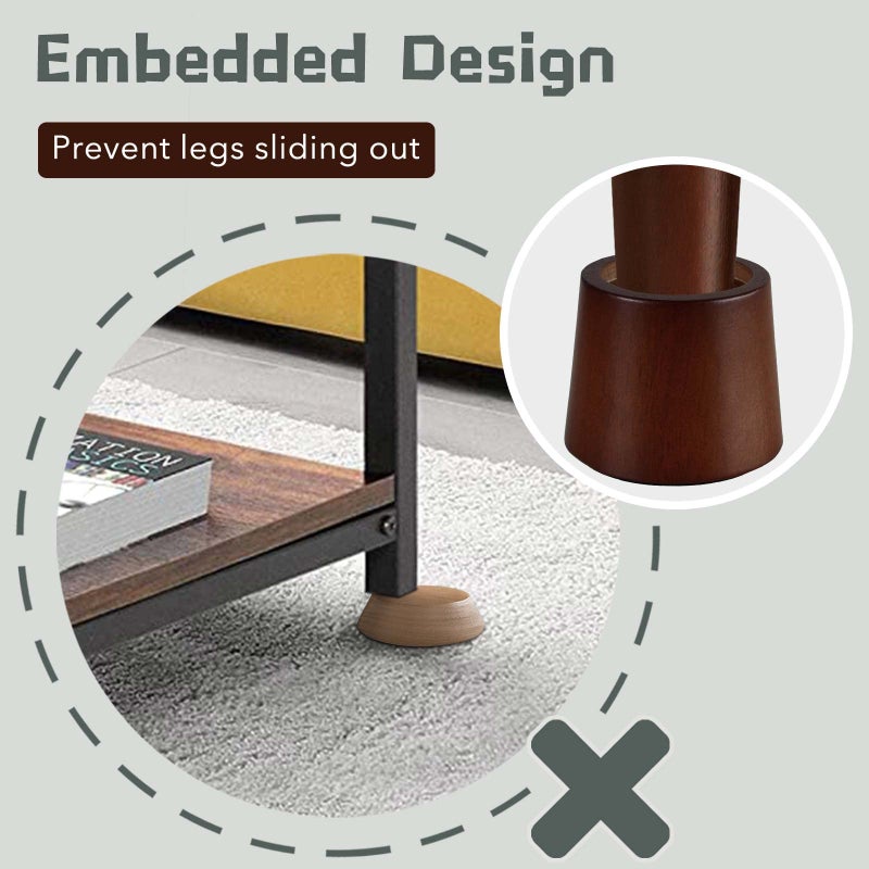 KOIKEY Wooden Furniture Bed Risers - 3 Inch Circle Heavy Duty Furniture Height Extenders Lifts for Sofa Couch Desk Chair Table Base Raising Space, Convenient Store and Cleaning, Pack of 4 - Image 2